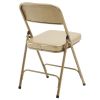 2 Pack Metal Folding Chairs with Padded Seat and Back, for Home and Office, Indoor and Outdoor Events Party Wedding, Champagne Gold