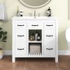 36''Bathroom Vanity with Undermount Sink,Modern Bathroom Storage Cabinet with 2 Drawers and 2 Cabinets,Solid Wood Frame Bathroom Cabinet