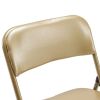 2 Pack Metal Folding Chairs with Padded Seat and Back, for Home and Office, Indoor and Outdoor Events Party Wedding, Champagne Gold