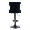 A&A Furniture,Swivel Velvet Barstools Adjusatble Seat Height from 25-33 Inch,17.7 inch base