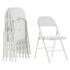 6pcs Elegant Foldable Iron & PVC Chairs for Convention & Exhibition White