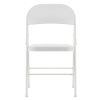 6pcs Elegant Foldable Iron & PVC Chairs for Convention & Exhibition White