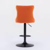 A&A Furniture,Swivel Velvet Barstools Adjusatble Seat Height from 25-33 Inch,17.7inch base