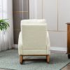 COOLMORE Rocking Chair, Modern Glider Chair, Recliner Armchair with Wood Legs and Side Pocket