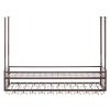 VEVOR Ceiling Wine Glass Rack, 46.9 x 11.8 inch Hanging Wine Glass Rack, 18.9-35.8 inch Height Adjustable Hanging Wine Rack Cabinet