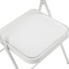 6pcs Elegant Foldable Iron & PVC Chairs for Convention & Exhibition White