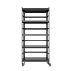 63"H Storage Shelves - Heavy Duty Metal Shelving Unit Adjustable 5-Tier Pantry Shelves with Wheels Load 1750LBS Kitchen Shelf Garage Storage