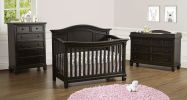 Glendale 4-in-1 Convertible Crib Charcoal Brown