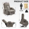 Infinite Position Single Motor Up to 350 LBS Power Lift Recliner Chair for Elderly