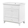 30" Bathroom Vanity with Sink, Bathroom Cabinet with Two Doors and One Drawer