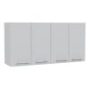 Sitka Wall Cabinet, Two Spacious Divisions, Four Doors