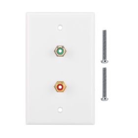 Multi Functional 2 RCA Interfaces Wall Plate Panel for Office Building