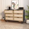 6 drawers Rattan dresser Rattan Drawer, Bedroom,Living Room