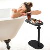 C-Shaped Bathtub Tray Table With Adjustable Height 360¬∞ Rotatable Desktop Freestanding Bath Caddy Against Wall Couch Bed Sofa Side Table