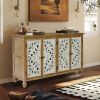 Accent Cabinet with 4 Doors, Farmhouse Sideboard Buffet Cabinet with Storage