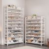 11-layer door shoe cabinet, home space-saving, large-capacity, multi-layer shoe rack, dust-proof, rounded corner, anti-collision design storage rack