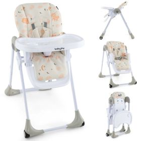 3-In-1 Convertible Baby High Chair for Toddlers (Color: White)