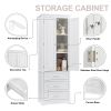 Tall Storage Cabinet with Three Drawers for Bathroom/Office