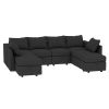 Livelylodge Modern L-Shaped Modular Sectional Sofa, Polyester Upholstery with Sturdy Wooden Frame, Comfortable Couch for Living Room or Office