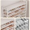 11-layer door shoe cabinet, home space-saving, large-capacity, multi-layer shoe rack, dust-proof, rounded corner, anti-collision design storage rack