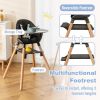 6 in 1 Convertible Highchair with Safety Harness and Removable Tray