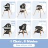 6 in 1 Convertible Highchair with Safety Harness and Removable Tray