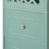 Tall Bathroom Cabinet;  Freestanding Storage Cabinet with Drawer and Doors;  MDF Board;  Acrylic Door;  Adjustable Shelf