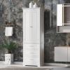 Tall Storage Cabinet with Three Drawers for Bathroom/Office