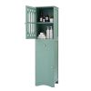 Tall Bathroom Cabinet;  Freestanding Storage Cabinet with Drawer and Doors;  MDF Board;  Acrylic Door;  Adjustable Shelf