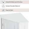 Bathroom Cabinet Triangle Corner Storage Cabinet with Adjustable Shelf Modern Style MDF Board