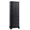 Storage Cabinet with 2 Doors and 4 Drawers for Bathroom, Office, Adjustable Shelf, MDF Board with Painted Finish